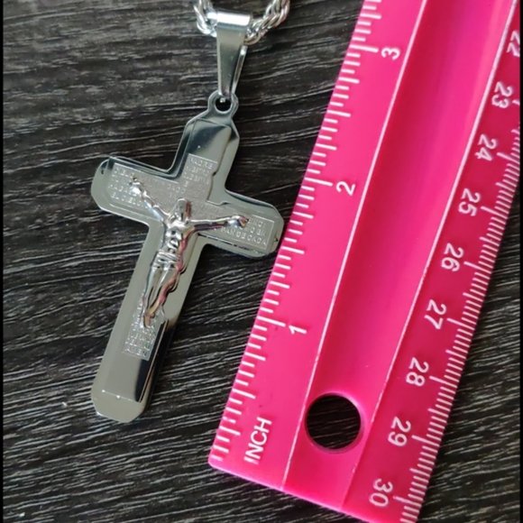 Stainless Steel Cross Pendant - Picture 5 of 5
